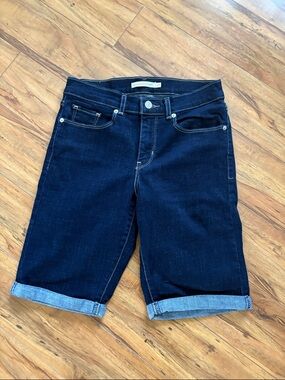 Levi's Dark Indigo Denim Bermuda Shorts